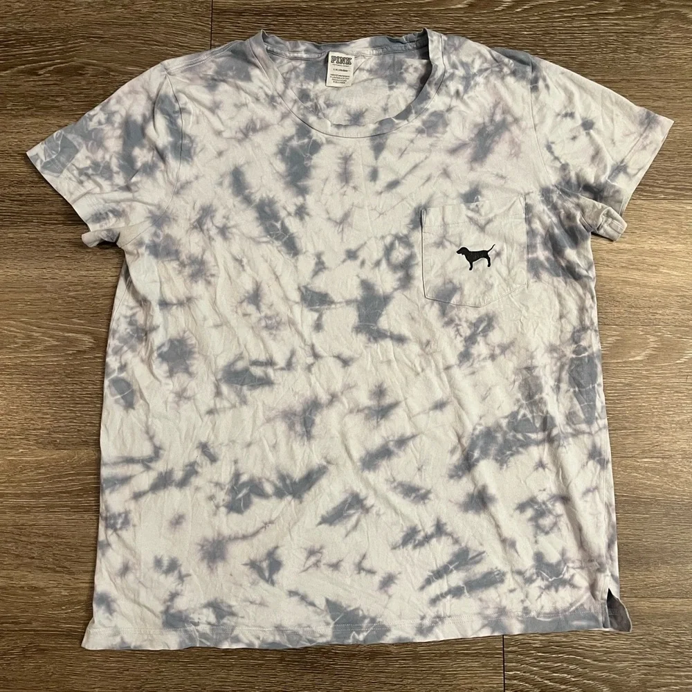 SOLD VS PINK | Tie Dye Campus Crewneck Pocket Tee Size Large - Picture 2 of 3